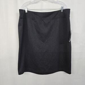 Style & Co. Comfort Waist Knee Skirt Deep Grey Heather Mid Rise Pull On NWT